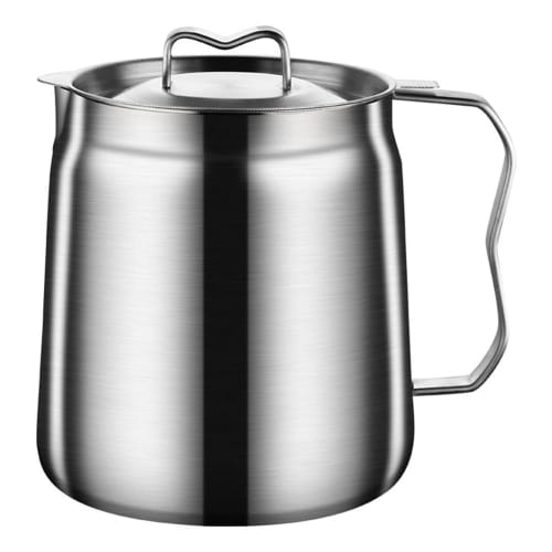 

Roisin 2L Stainless Steel Oil Filter Pot Lard Strainer Tank Container Jug Large Capacity Storage Can Kitchen Household Tool Easy to Use