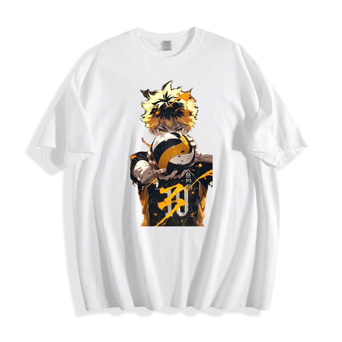 Haikyuu!! Hinata Volleyball Focus T-Shirt - Bold Anime Design Unisex Tee M