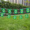 Aerlxemrbrae 20pcs/lot Brazil Bunting Flags 14x21cm BR Brazil String Banner Buntings Festival Party