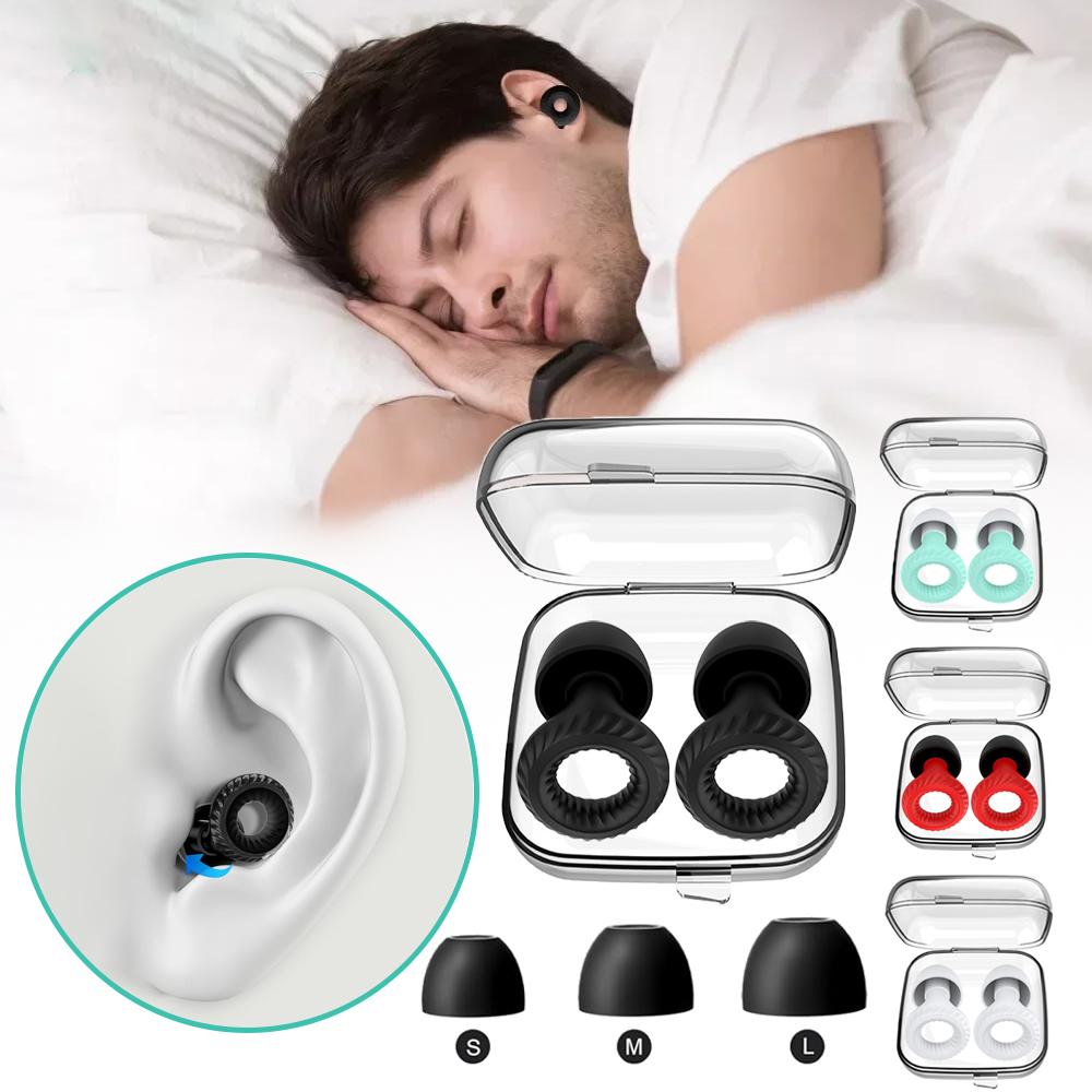 Silicone Soundproof Earplugs Noise Reduction Earplugs,Suitable for Sleep Snoring Sensitive People with Noise Gift Earplug line