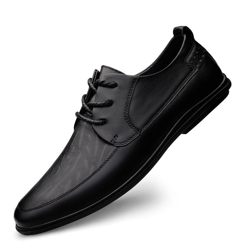 Summer New Fashion Loafers Men Shoes Business Casual Moccasins Genuine Leather Gentleman Dress Shoes Slip-On Leather Shoes
