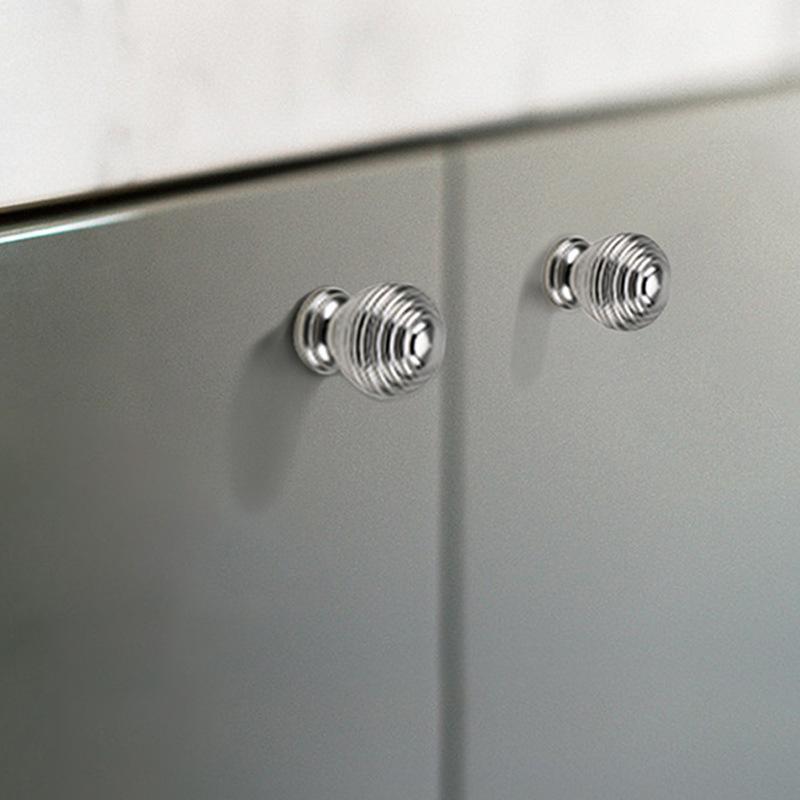 Home Decoration Silver Aluminum Single Hole Handle Modern Wardrobe Drawer Round Knob Kitchen Cabinet Furniture Small Door Handle