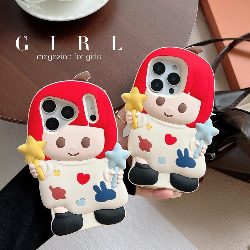 3D Star Girl Phone Case for iPhone 13/14/15 & 17 Pro Max