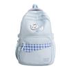 Schoolbag1011 Small Fresh Plaid Backpack High Value Cartoon Embroidered Girl Backpack Campus Junior High School Student Schoolbag