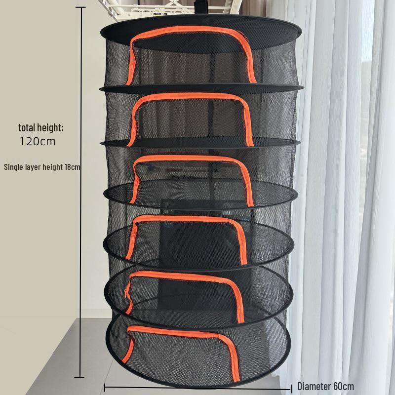 4-Layer Herb & Fish Drying Rack: Eco-Friendly Net for Dried Goods & Gardening Supplies