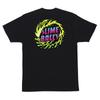 Santa Cruz SLIME BALLS SLIME WAVE Skateboard T Shirt BLACK