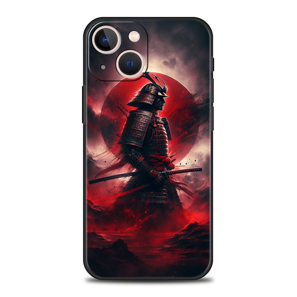 Japanese Bushido Samurai Phone Case For iPhone 17 Air 16 Plus 13 15 14 12 11 Pro MAX 7 8 SE Soft TPU Shockproof Cover Funda