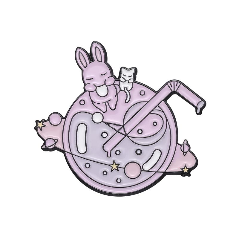 

Милые эмалевые значки с животными, Значки на лацкан, Забавные украшения «Вселенная в стеклянной бутылке», Подарок для детей, друзей