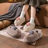 Ladies Winter 2025 Indoor Home Household Plush Thermal Bag Heel Cotton Shoes Women's Plush Mushroom Cotton Slippers