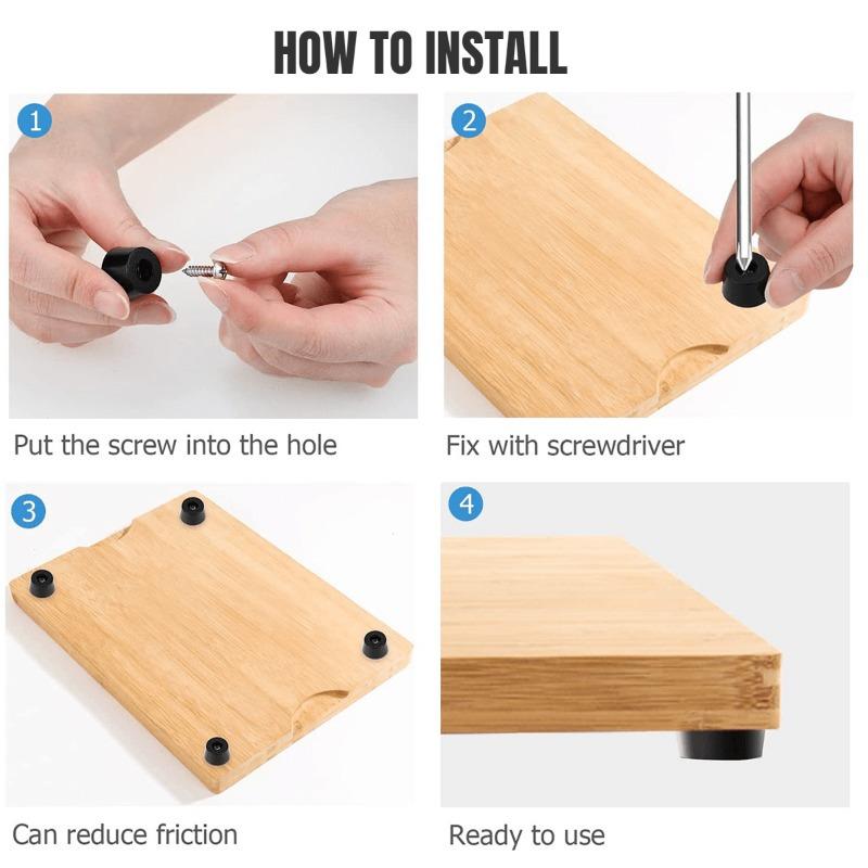 1pcs Black Cone Rubber Foot Pads, Non-Slip Soft Rubber Feet Bumpers Kit With Screws