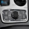 Adesivo de Fibra de Carbono Real Macio Para Jeep Grand Cherokee 2014 2015 2016 2017 2018 LHD RHD Painel de Botões Multimídia do Carro