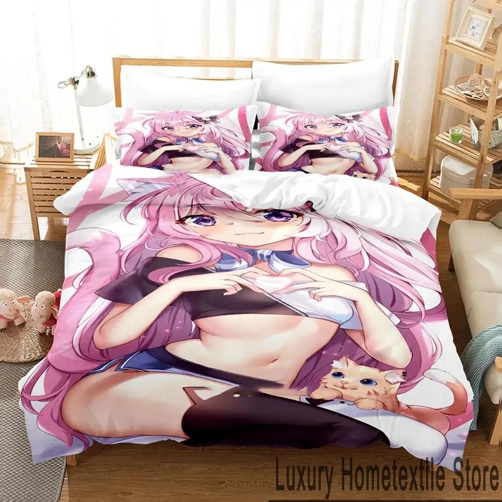 Anime Nun Bedding Set Boys Girls Twin Queen Size Duvet Cover Pillowcase Bed Kids Adult Fashion Home Textileextile