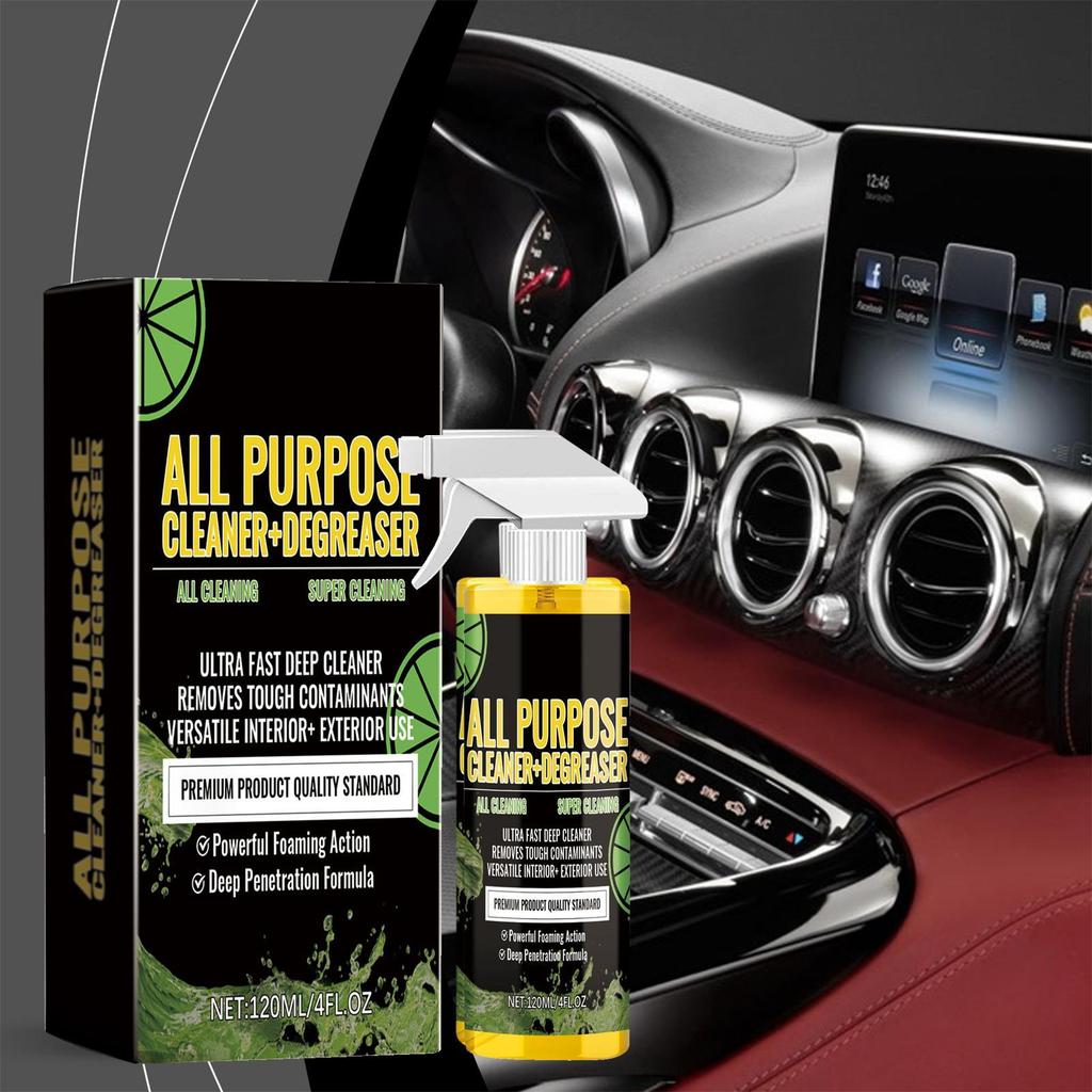 Interior Detailer Spray 120ml Degreaser Spray Truck Degreaser For Interior Leather Carpet Upholstery Glass Fabric Trim Truck Car