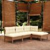 Day and Night - Day and Night Garden Furniture 4 Pieces and Cushions Honey Brown Pine Wood