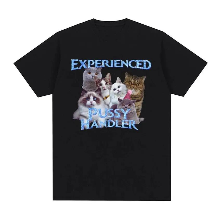 I Eat Cement Cursed Cat Funny Meme T Shirt for Women Fashion Casual Short Sleeve T Shirts Women T-shirt Tops
