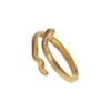 Gold-Plated Snake-Shaped Stainless Steel Ring for Women - Elegant, Simple, and Durable.