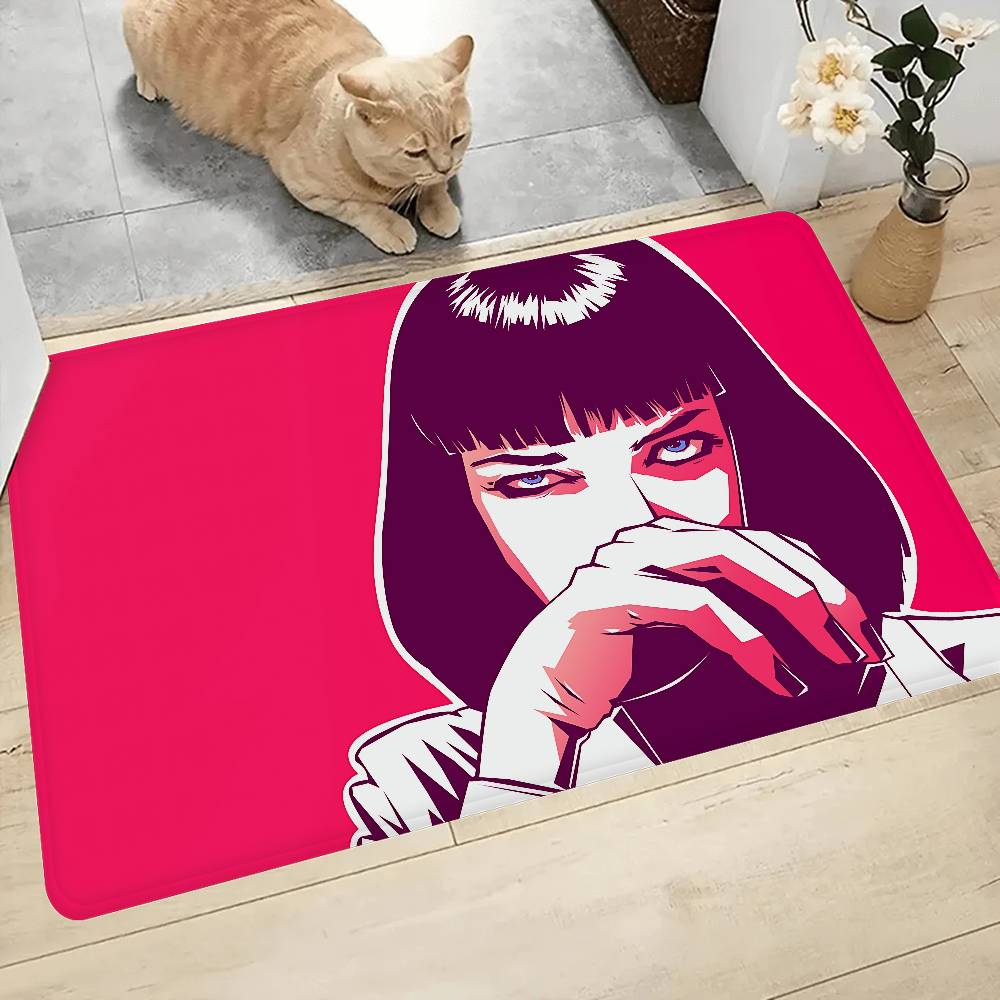 Film P-Pulp F-Fiction Room Mats Cheaper Anti-slip Modern Living Room Balcony Printed Household Carpets