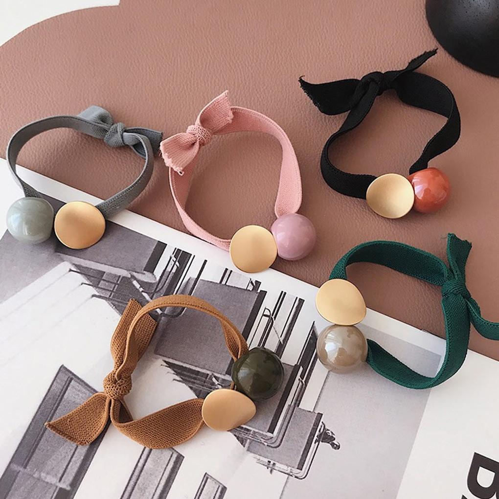 

Pastel Bead Metal Hair Ties 5p 5p for all (except sold out)