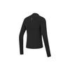 Li-Ning Fitness Series Solid Color High Collar Slim Fit Long Sleeve T-Shirt Women Tops Black ATLT094-2