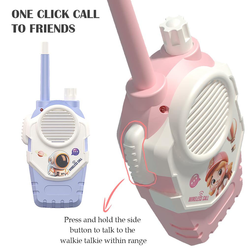 2Pcs Children Walkie-Talkie Toys, Interaction Walkie Talkies Set Range Two Way Receiver for Outside Trip Camping Hiking Gifts