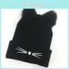 Cozy Cat Ears Women Hat Knitted Acrylic Warm Winter Beanie Caps For Fashionable Comfort