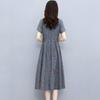 Cotton Linen Floral Midi Dress With Ruffle Details For Summer Streetwear