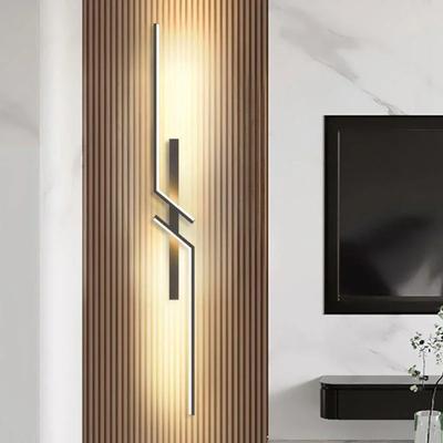 Nowy Elegancki, Współczesny, Długi Kinkiet LED do Dekoracji Sypialni lub Salonu. Perfekcyjny minimalistyczny design na tło i