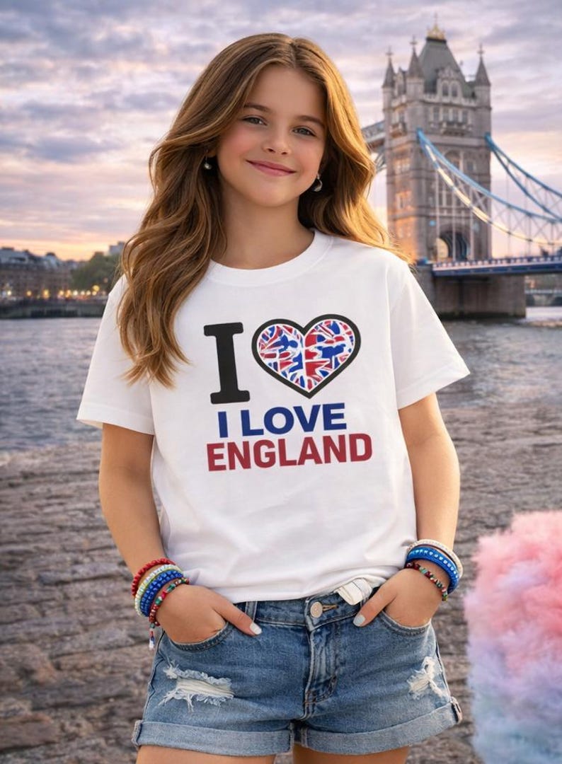 England Kids T-Shirt: Patriotic Cultural Pride Graphic Tee for British Youth, Union Jack Inspired 110