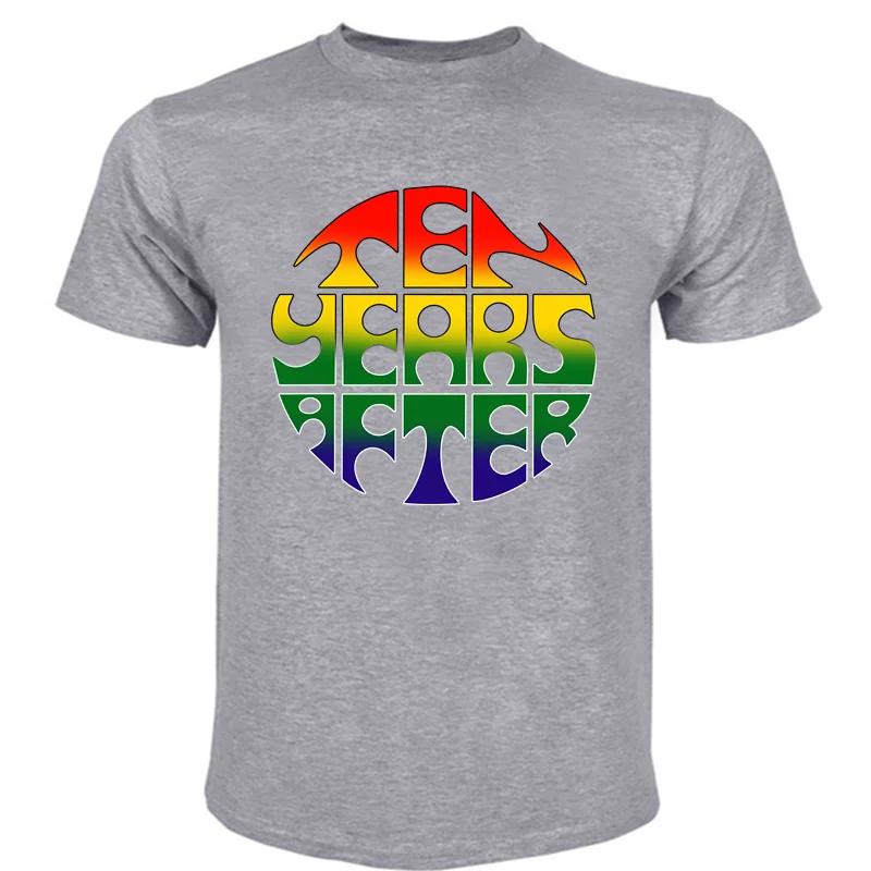 cotton t-shirts for Ten Years After: Rainbow Logo T-Shirt graphic t shirts cute tops Short sleeve graphic t-shirts