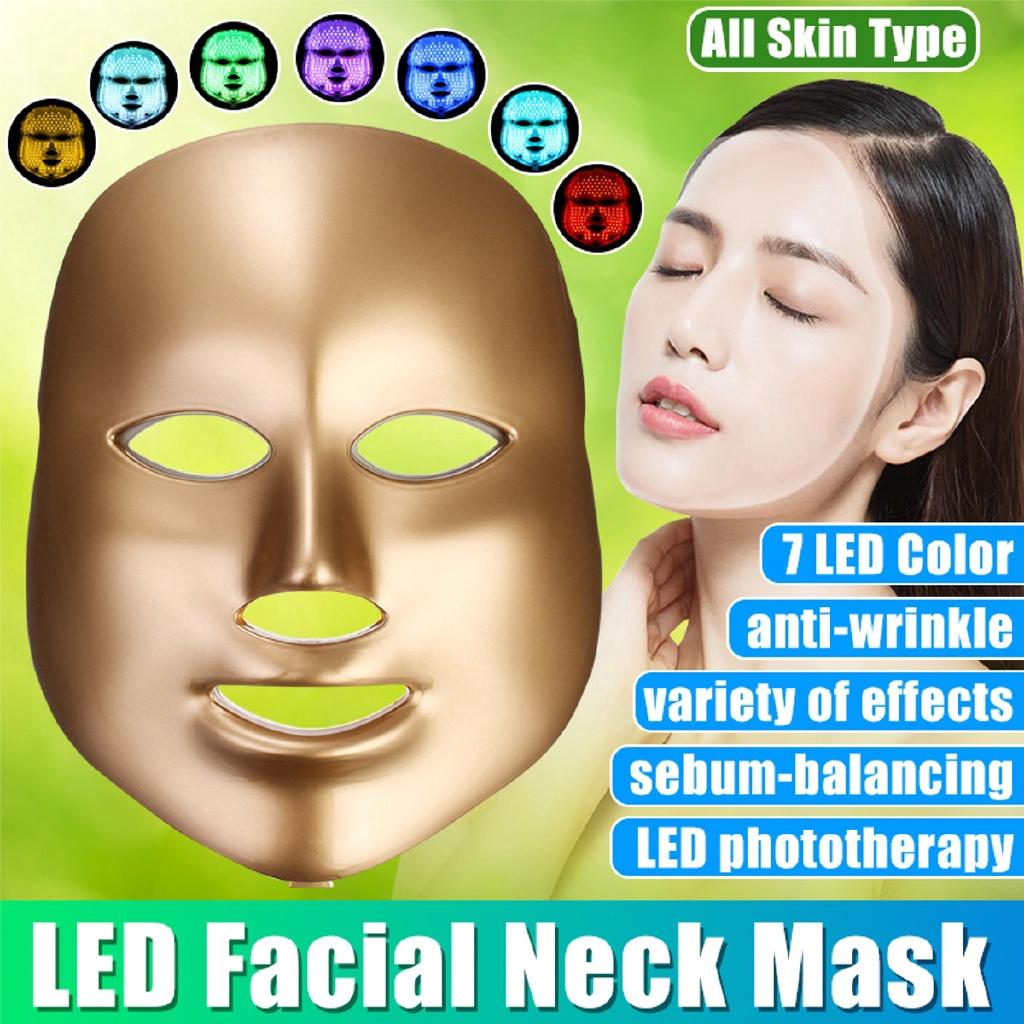 110v-220v Led Facial Mask Korean 7 Colors Photon Therapy Face Mask Machine Light Therapy Acne Led Mask Skin Care Beauty New
