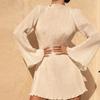 European & American Classic Pleated Trumpet Sleeve Dress - 2026 Summer Edition