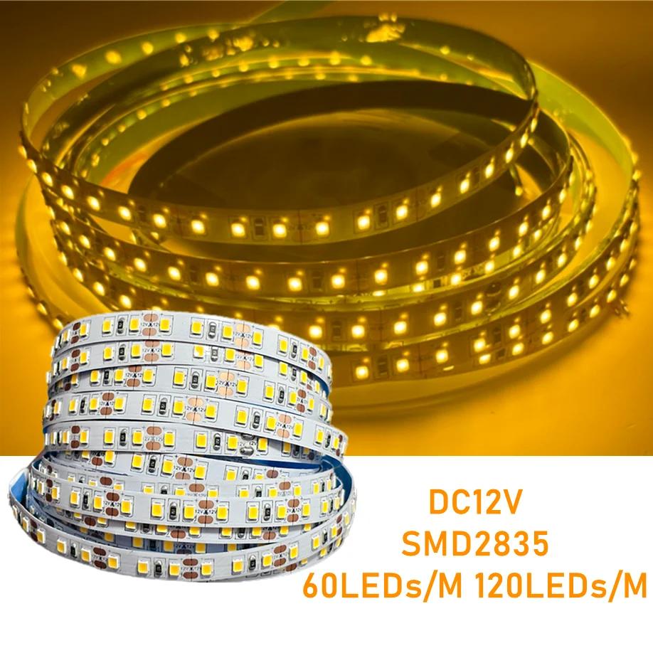 60LEDs/m 120LEDs/m Home DC12V Lamp Strip 2835 LED Strip Decor Red I Blue Green Yellow Pink Flexible And Cuttable Soft Lamp Bar
