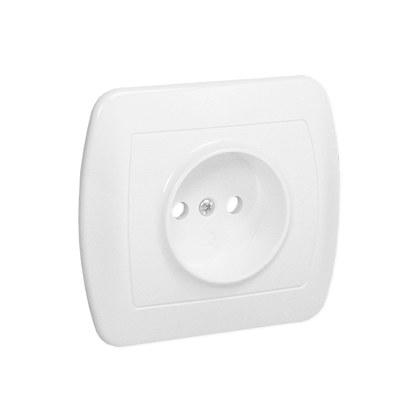 Single Socket Without Grounding AG1E/11 Chord White