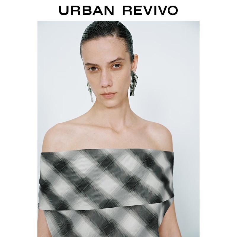 Women's Retro Contrast Plaid Halter Sleeveless T-Shirt
