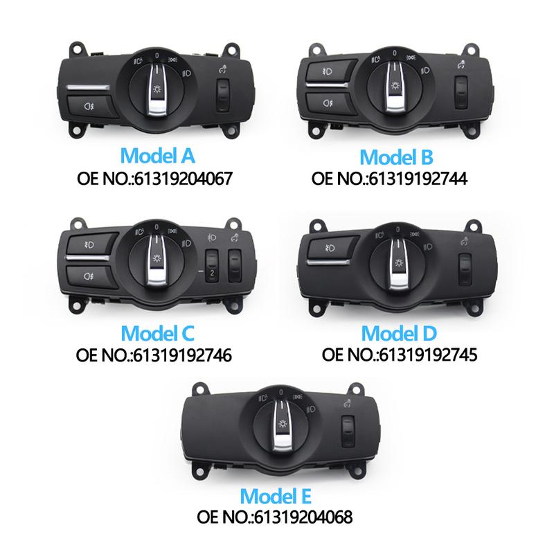 Car Headlight Headlamp Switch Control Assembly For BMW 5 6 7 X3 X4 F10 F11 F06 F12 F01 F02 F07 F25 F26 61319192744,61319204067