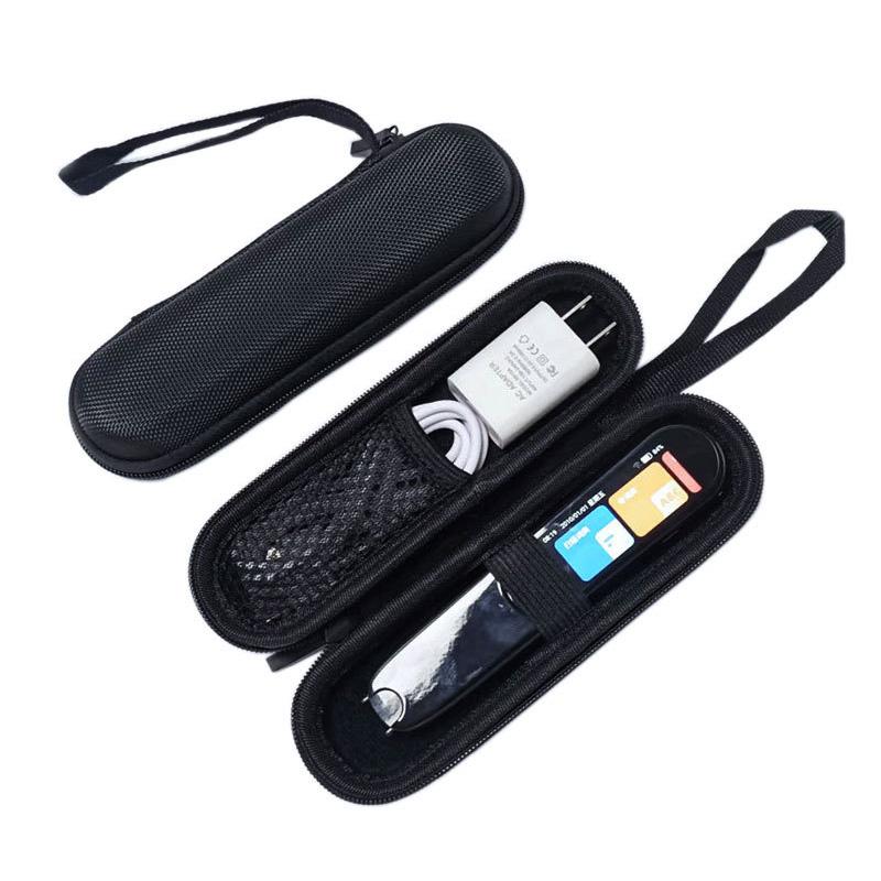 Hard Carrying Case Portable Pencil Case Pouch Organizer Pen Box Set Travel Kit for Scanner Pen Protective Mesh Bag Hand Strap