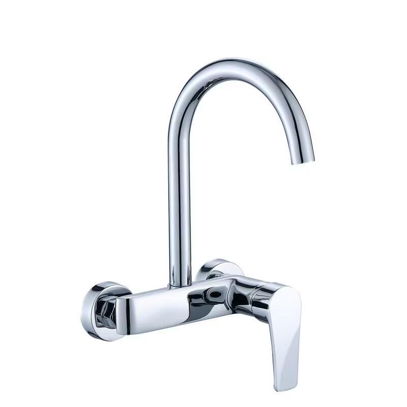 TLXT Brass Concealed Wall-Mounted Kitchen Faucet