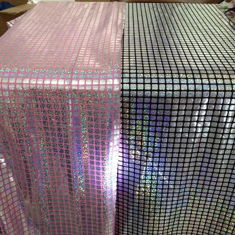 Iridescent Gold Glitter Laser-Spray Dance Skirt with Crystal Background Pattern