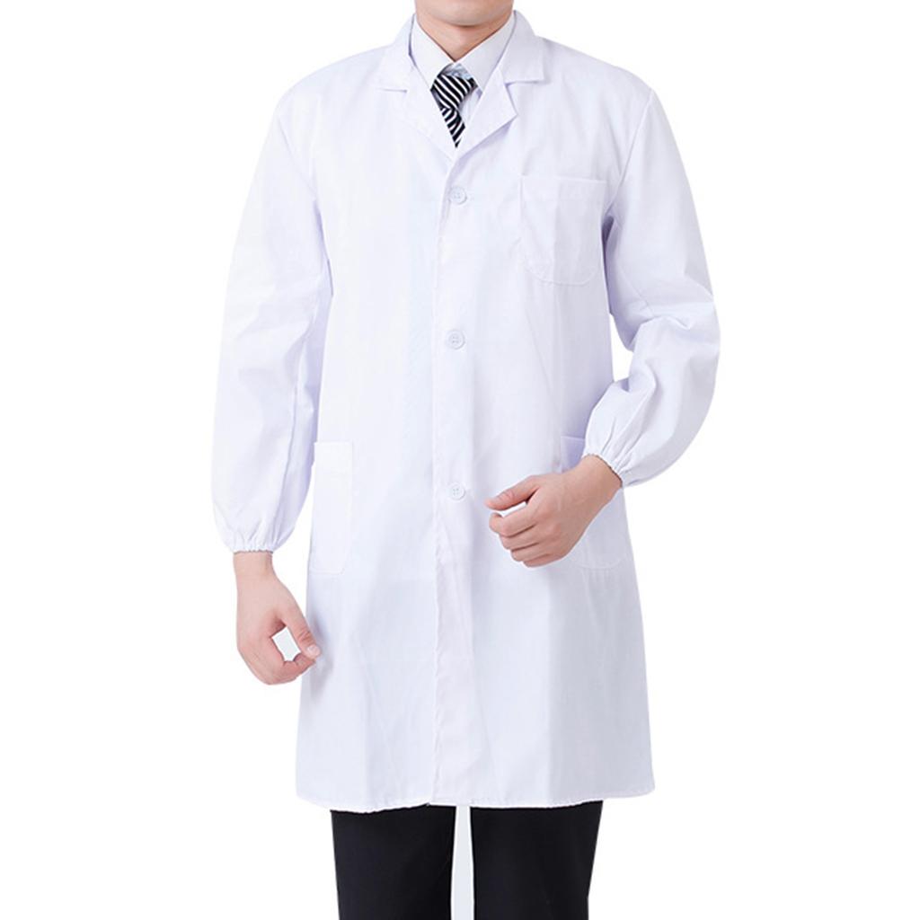 Profesyonel Tıp Öğrencisi Doktor Beyaz Laboratuvar Önlüğü Uzun Kollu Beyaz Tıbbi Bilimci Laboratuvar Önlükleri Hastane Bilimci Okul İçin