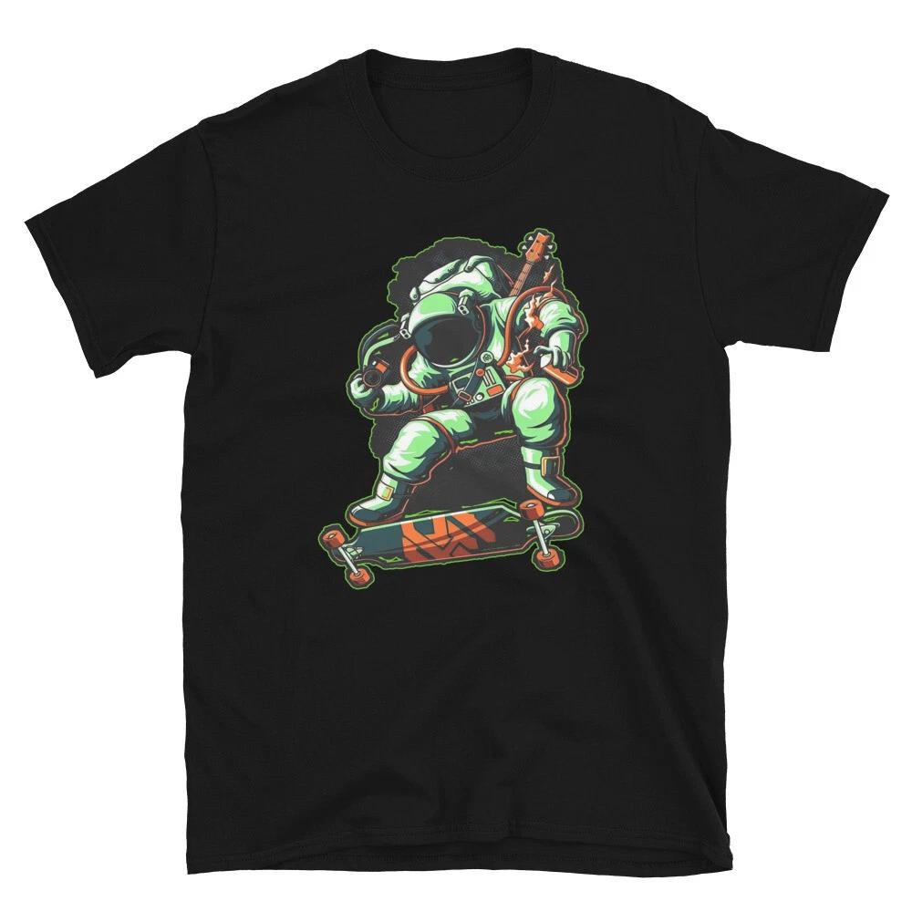 ASTRONAUT SKATER GUITAR PLAYER GRAPHIC ARTIST Short-Sleeve Unisex T-Shirt 4XL