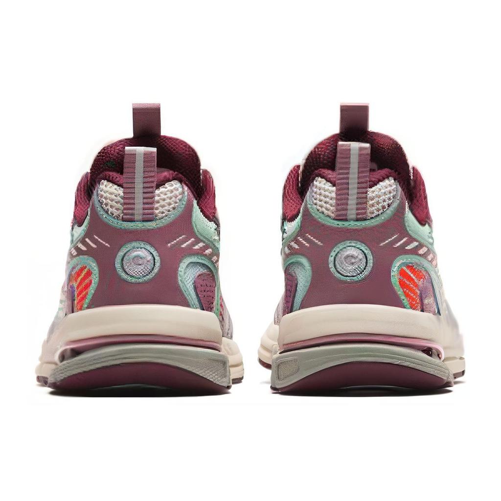 Anta Round Toe Lace-Up Shock Absorbing Wear-Resistant Low-Top Running Shoes Men sneaker Purple Red 912345568A-3