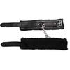 Couple Bondage Faux Leather Plush Cuffs Chain Adult Sex Game Restraint Handcuffs