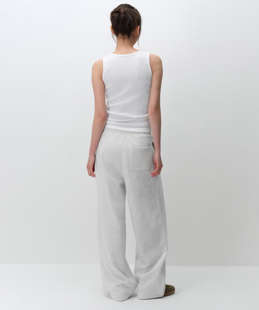 MUSINSA STANDARD WOMAN Women'S Deep Tuck Variable Wide Lounge Sweatpants [Melange Light Grey]