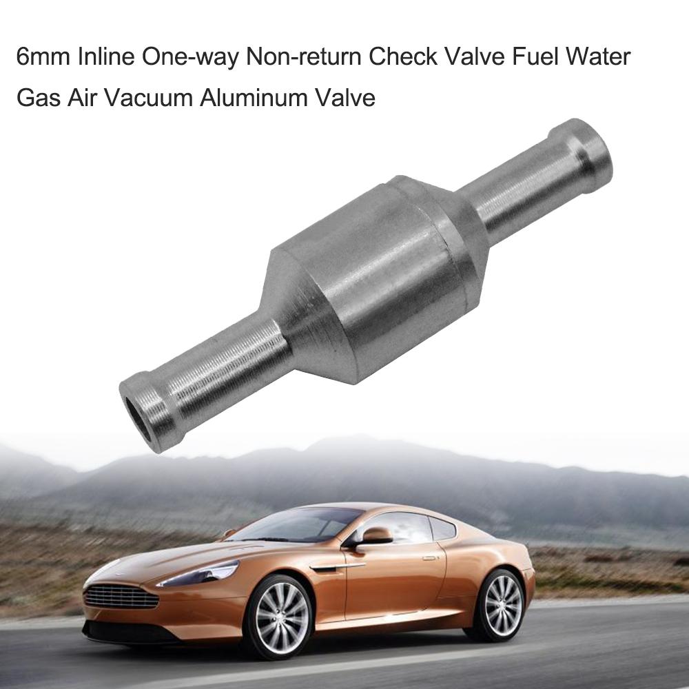 One Way Check Valve Aluminium Alloy Fuel Non Return Check Valve Petrol Diesel for Car Automobile Oil Water Pumps 6-12mm