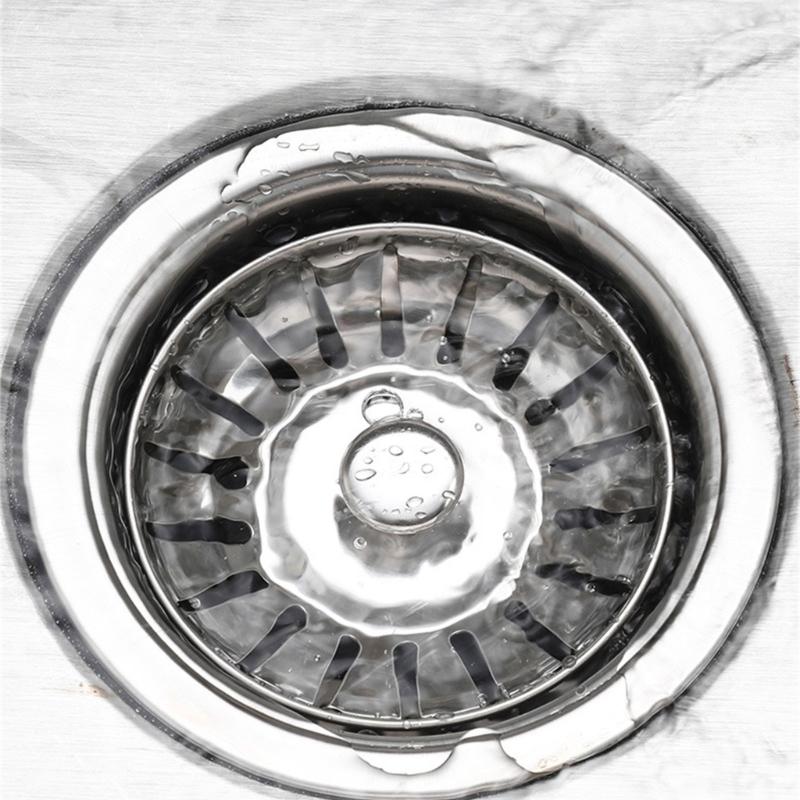 Kitchen Sink Drain Basket Stopper Replacement Sink Strainer Stainless Steel Mesh Filter Strainers Convenient Use