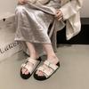 Summer New Korean Version 2025 Sponge Cake Bottom with Thick-soled Slippers Women's Thin Non-slip Beach Shoes Cool Slippers