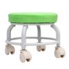 Green Rolling Stool Portable Miniature Shoe Stool Small Roller Stool for Home Office Fitness Center