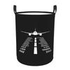 Phonetic Alphabet Pilot Airplane Funny Aviation Gift Dirty Laundry Baskets Large Clothes Storage Basket For Home Children's