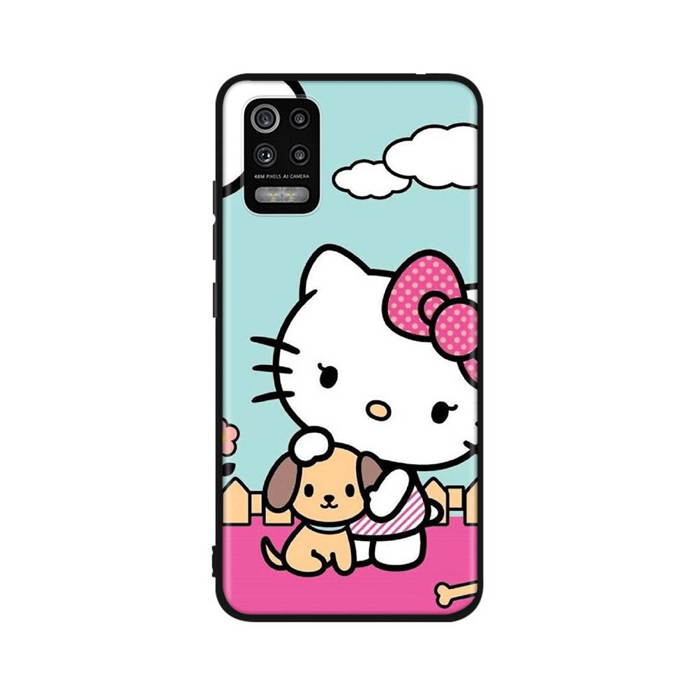 KT59 Hello Kitty Girl Case for Samsung A04 A14 A23 A34 A54 M23 M33 M52 M53 Realme 10 9 C30S C35 C55 VIVO Y02S Y21 Y33S Y51 X80 Pro Clear Cover