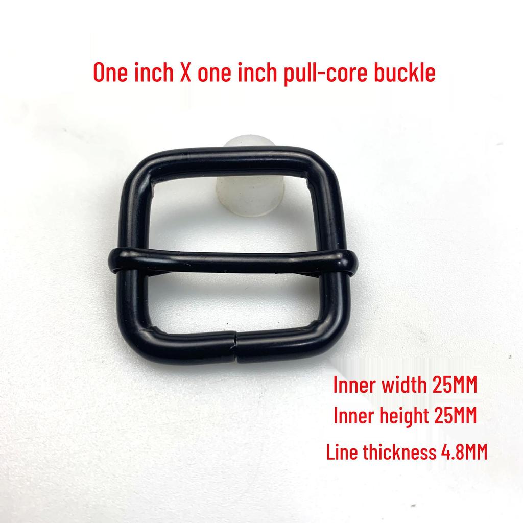 Electroplated 4.8MM Black Iron Ladder Buckle for Backpack Accessories